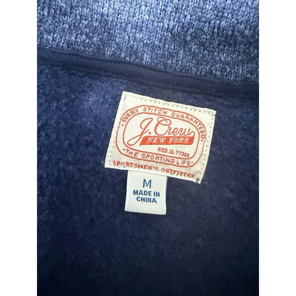J Crew Men's Size Medium Quarter Zip Pull Over Pullover Blue‎
